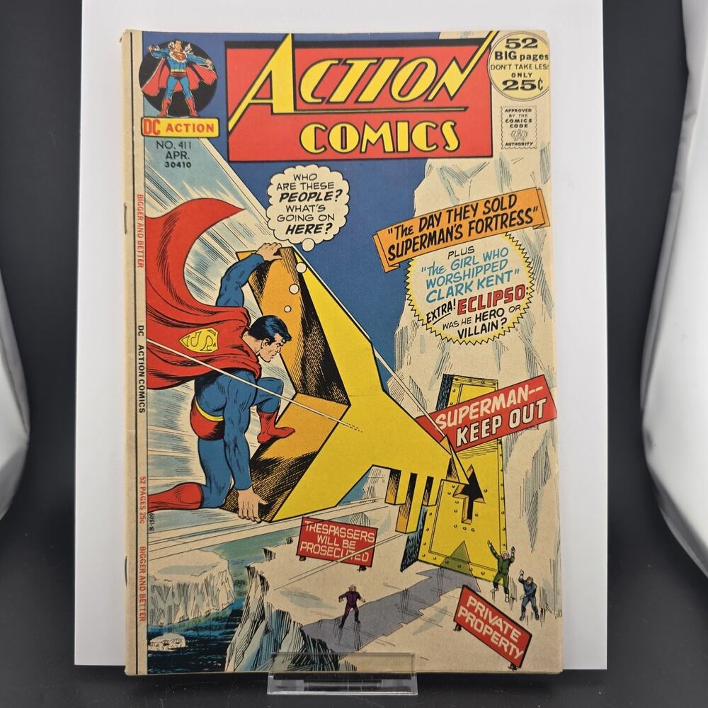 Action Comics #411 DC Pub 1972 Superman, Keep Out !